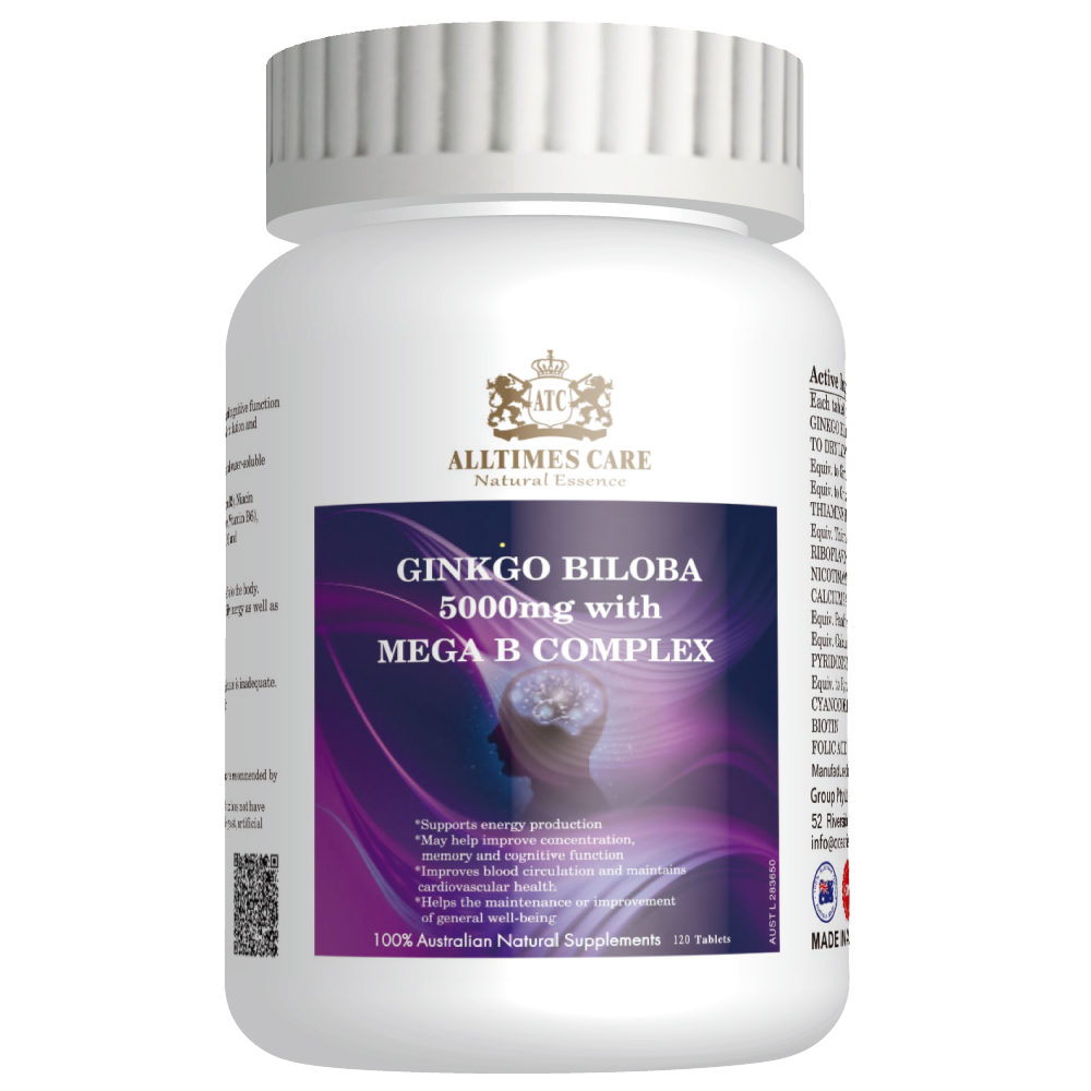 ATC Ginkgo Biloba 5000mg with Mega B Complex